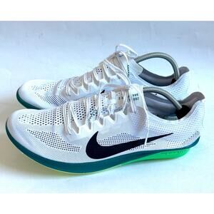 Nike Dragonfly 2 Track Distance Spikes White Blue Green Size 13 NEW